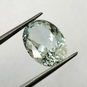 Natural Faceted Aquamarine 6.45 Carat 15X11 mm Oval Cut Untreated Loose Gemstone - Picture 1 of 5