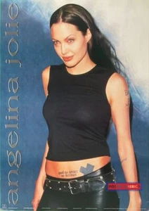 Póster vintage de celebridades de importación del Reino Unido de Angelina Jolie 24 x 34 - Imagen 1 de 6