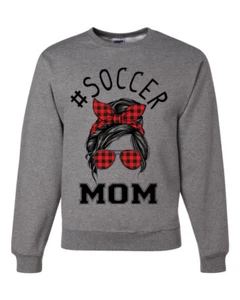 Sudadera Mom Life Fútbol Cabello Desordenado Bandana Día de la Madre Hombres Mujeres - Imagen 1 de 11