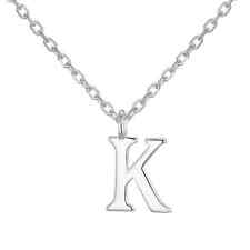 Sterling Silver Initial K Necklace by Philip Jones