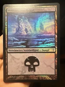 German Foil • Snow-Covered Swamp • Coldsnap • NM Clean • Mtg (677) - Picture 1 of 11