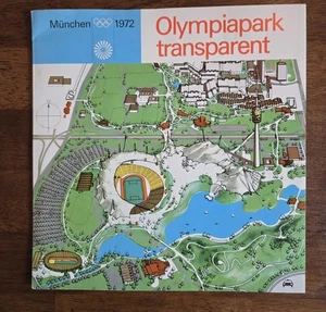 Rare Vintage 1972 Munich Olympiapark Transparent Summer Olympics Booklet - Picture 1 of 11