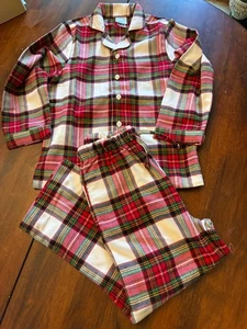 Hanna Andersson  Pajama Set Christmas Plaid Sz 5 (110) - Picture 1 of 8