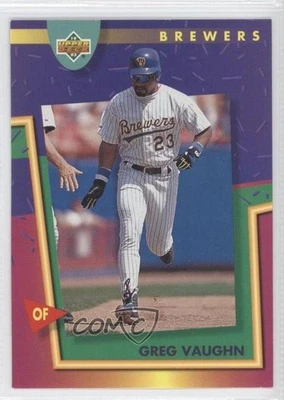 1993 Upper Deck Fun Pack Greg Vaughn #72 - Image 1 of 2