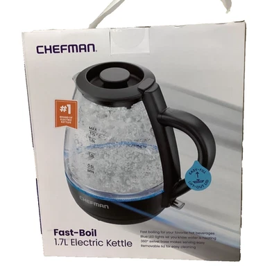 Chefman Fast Boil Electric Kettle 1.7L New In Box - Image 1 of 4