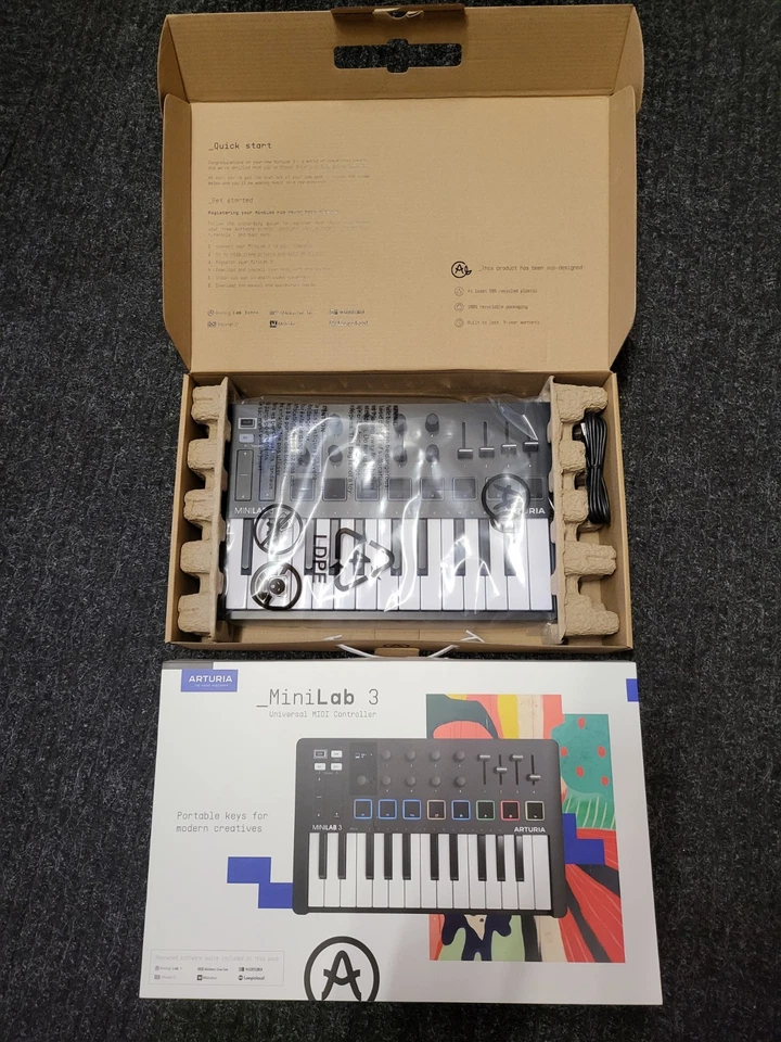 Arturia MiniLab 3 Black Midi Keyboard 231502 (3760033531779)