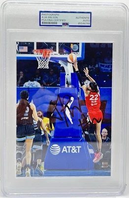 Aja Wilson Signed 5x6 Photo Autographed Las Vegas Aces Slabbed PSA/DNA - Image 1 of 3