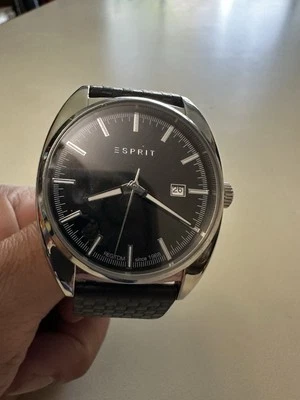 Esprit Wrist Watch With Leather Strap 45mm Water Resistant All Stainless Steel - Image 1 of 4