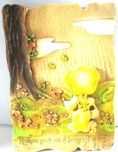 Placa de pared vintage Holly Hobby amarillo gorro niña bondad 1977 - Imagen 1 de 8