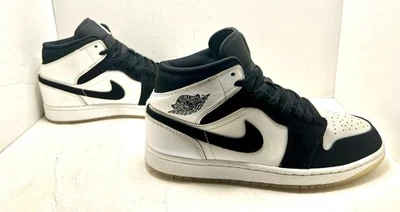 Air Jordan 1 Mid SE Diamante Zapatos Tenis Negro/Blanco DH6933-100 Para hombres Talla 9.5 Foto 1 de 4