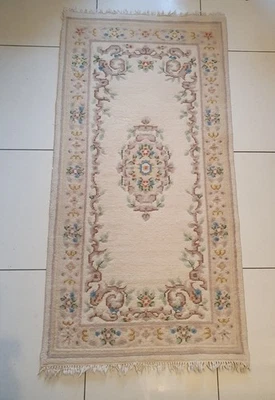 Genuine Indian Oriental Hand knotted Abusson 6x3 NTC Carpet (Size 75.5" × 37.5") - Image 1 of 4