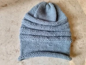 Beanie* handgestrickt Mausgrau - Bild 1 von 1