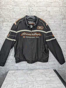 Vintage Harley Davidson Men's XL Screaming Eagle Performance Parts Racing Jacket - Picture 1 of 18