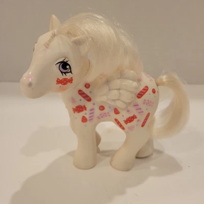 复古 MLP G1 TAF Yum Yum My Little Pony Twice As Fancy 白色头发飞马 — 第 1/4 张图片