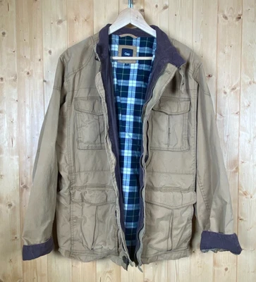 Vtg GAP Military Style Jacket Field Barn Coat Chore Hunting Canvas Beige L FLAW - Image 1 of 4