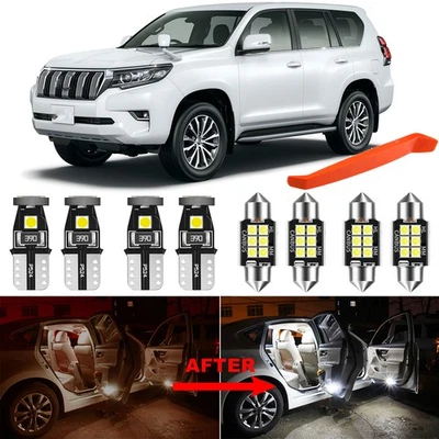 14x Bulbs LED Interior Light Kit White For Toyota Land Cruiser Prado 2009-2018 - Image 1 of 4
