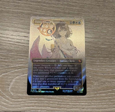 Magic the Gathering Yuna, Grand Summoner Borderless Surge Foil 216 Final Fantasy - Image 1 of 4
