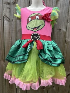 Ninja Schildkröte Kleid Kostüm Verkleiden mit She’ll Rucksack Nickelodeon S 4-6 gebraucht - Bild 1 von 12