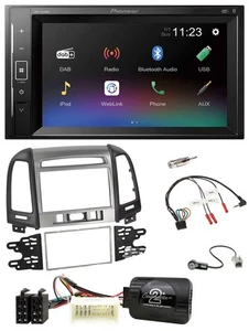 Pioneer DAB Lenkrad 2DIN Bluetooth USB Autoradio für Hyundai Santa Fe 3 Schalter - Bild 1 von 11