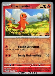 Charmander 004/165 Reverse Holo SV: Scarlet & Violet 151 Pokemon Card Near Mint - Picture 1 of 1