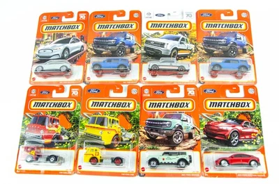 Matchbox 2021 Ford Bronco Lot of 8 2022 F-150 Lightning Mustang Mach-E 1965 C900 - Image 1 of 4