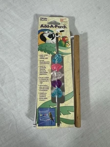 Vtg Penn Plax Bird Cage Accesory Add a Perch Acrylic Spinners BA790 Small - Picture 1 of 9