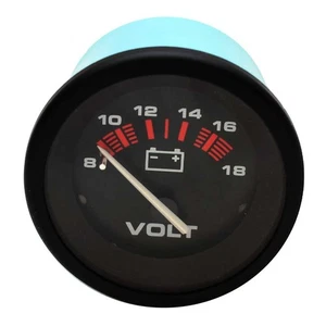 Teleflex Boat Volt Gauge 57901 | 8 - 18V Amega 2 pulgadas negro - Imagen 1 de 2