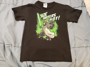 Boy's Star Wars: The Clone Wars Clone Wars Yoda Size Matters Not T-Shirt Size S - Picture 1 of 4