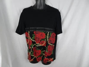Guess Los Angeles Chain Roses Shirt Size XL - Picture 1 of 8