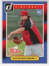 2014 Donruss #38 David Holmberg The Rookies Press Proof Silver SN167/199 Reds