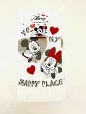 NWT Disney Mickey & Minnie You’re My Happy Place Valentine 2 Pc Kitchen Towels