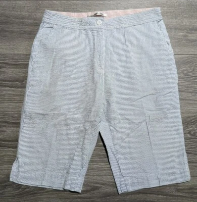 Pantalones Cortos Impermeable Adulto Talla 6 Azul Blanco 100% Algodón Bermudas Mujer Foto 1 de 4