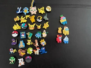 Pokemon Croc Charms Lot of 34 Plus 5 More Misc 39 Total Charms - Picture 1 of 8