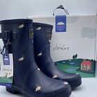 Nwt Joules Rain Boots Molly Welly Mid Rain Boots Navy Ducks Size 7