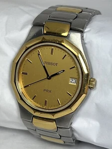 Tissot PRX P480 Gold Dial Two Tone Stainless Steel Men’s Date Watch - Nice Cond. - Picture 1 of 21