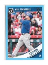 2018 Donruss Baseball KYLE SCHWARBER Father's Day Ribbon #/49 - CHICAGO CUBS - 