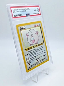 PSA 8 Chansey 1999 Pokémon Base Set 3/102 Holo Rare - NM-MT, Unlimited Vintage - Picture 1 of 10