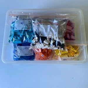 Bulk Lot Mixed Coloured LEGO pieces 2.2kgs Red Orange Yellow Green Blue Purple - Picture 1 of 18