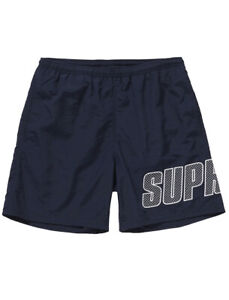 Supreme Logo Applique Water Short Large NAVY swimming swim shorts SS19