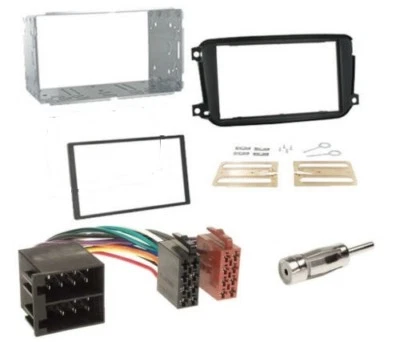 Kit mascherina adattatore autoradio 2 DIN plancia per Smart Car ForTwo dal 2010 - Immagine 1 di 2