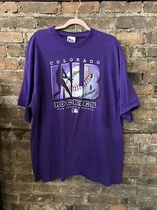 Vintage COLORADO ROCKIES LOGO 1997 MLB Baseball 90s Pro Player Shirt XXL - Picture 1 of 5