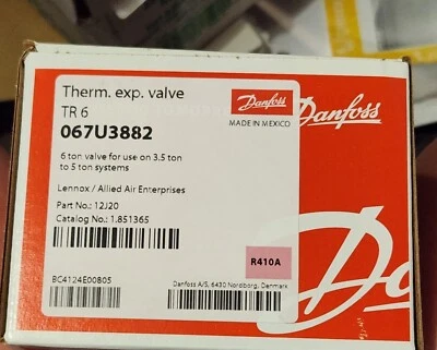 Lennox Danfoss 067U3882 12J20 Thermostatic Expansion Valve 3.5-5 Tons R-410A