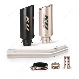 For Yamaha YZF R6 1998-2005 Exhaust Tips Mid Pipe Muffler Escape Stainless Steel - Picture 1 of 8