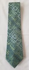Mens Green Concepts By Claiborne Handmade Paisley 100% Silk Necktie (pre-owned)