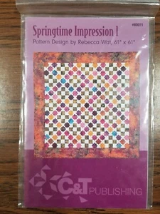 Springtime Impression I Quilt Pattern by Rebecca Wat 61x61 New - Picture 1 of 2