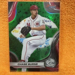 Chase Burns 2024 Bowman's Best #TP-28 Green Refractor 7/99 Reds Top Prospect - Picture 1 of 8
