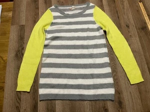 Mudd Shirt, Women's Size Large, Yellow Gray, Striped, Yello Long Sleeve - Picture 1 of 9