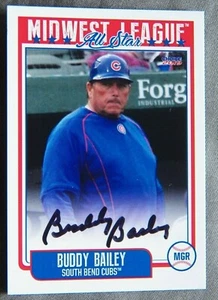 Chicago Cubs Buddy Bailey Signed 2019 Midwest League All-Star Auto Card  - Picture 1 of 1