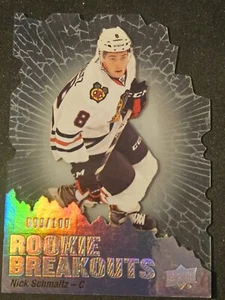 Acetato 16-17 Upper Deck Nick Schmaltz Rookie Breakouts #/100 🚨🚨🚨 Utah HC - Imagen 1 de 2