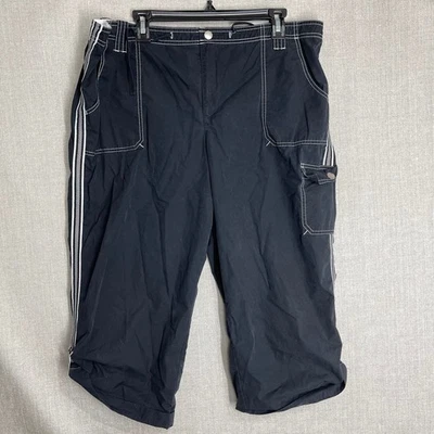 Pantalones Cortos St Johns Bay Mujer Talla Grande 1X Negro Exterior Y2K Retro Gorpcore Foto 1 de 4